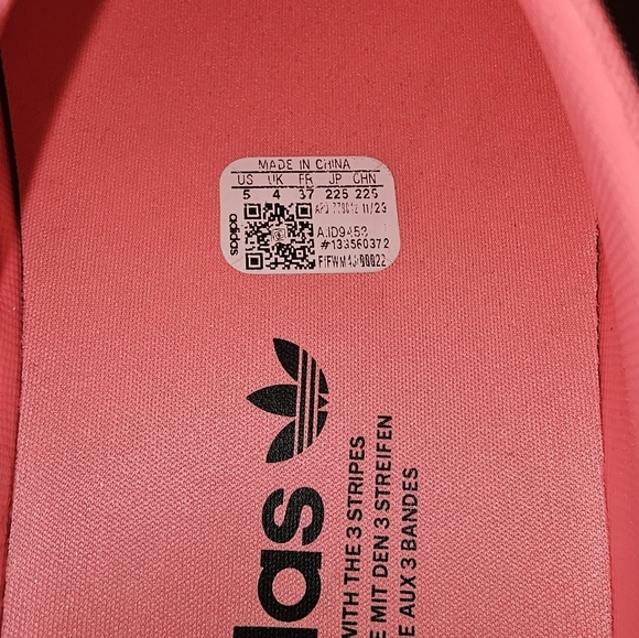 ADIDAS Pink Adifom Stan Smith Mule Shoes Size 5 - Picture 3 of 11